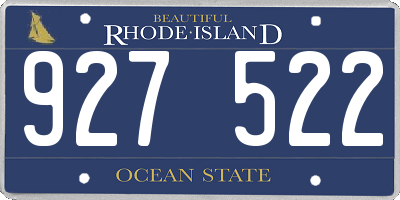 RI license plate 927522