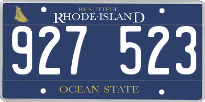 RI license plate 927523