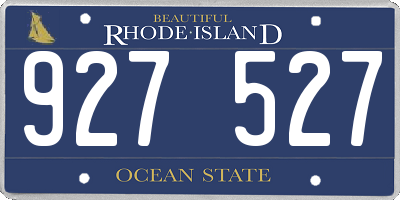 RI license plate 927527