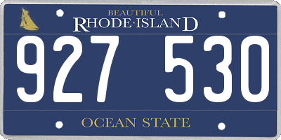 RI license plate 927530