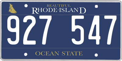 RI license plate 927547