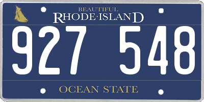 RI license plate 927548