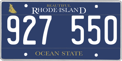 RI license plate 927550