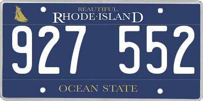 RI license plate 927552