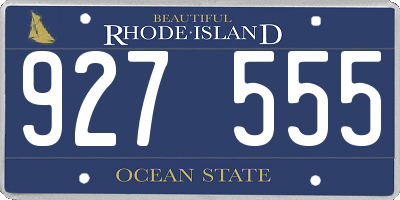 RI license plate 927555