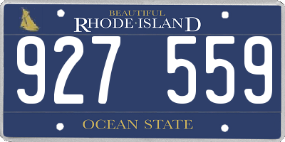 RI license plate 927559