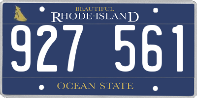 RI license plate 927561