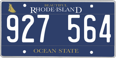 RI license plate 927564
