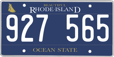 RI license plate 927565