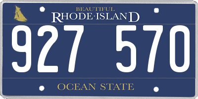 RI license plate 927570