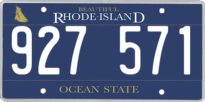 RI license plate 927571