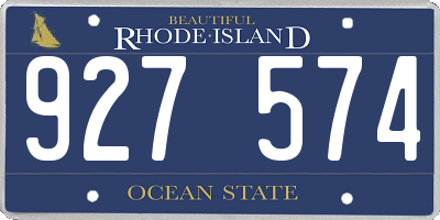 RI license plate 927574
