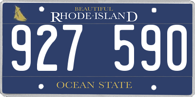 RI license plate 927590