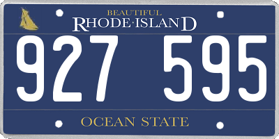 RI license plate 927595