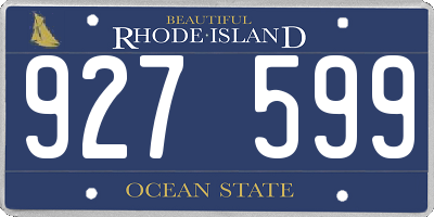 RI license plate 927599