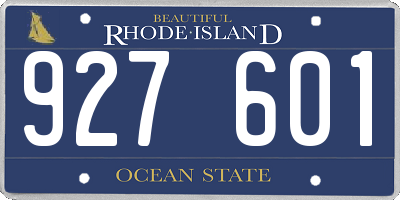 RI license plate 927601