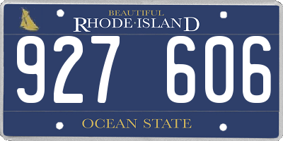 RI license plate 927606