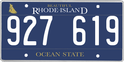 RI license plate 927619