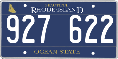 RI license plate 927622