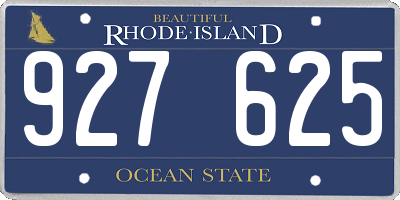 RI license plate 927625