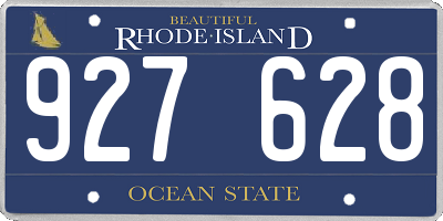 RI license plate 927628