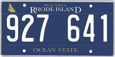RI license plate 927641