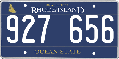RI license plate 927656