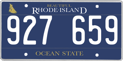 RI license plate 927659