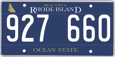 RI license plate 927660