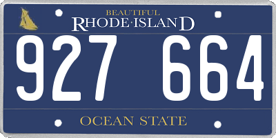 RI license plate 927664