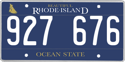 RI license plate 927676