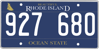 RI license plate 927680