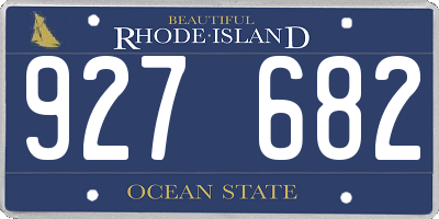 RI license plate 927682