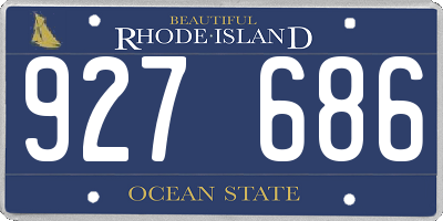 RI license plate 927686