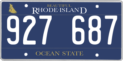 RI license plate 927687