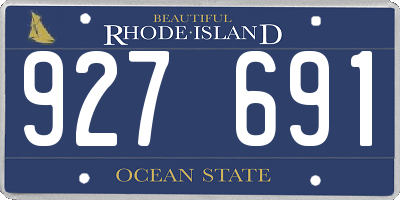 RI license plate 927691