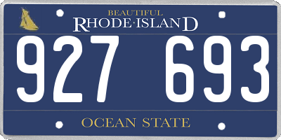 RI license plate 927693