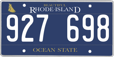 RI license plate 927698