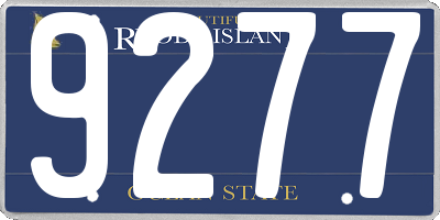 RI license plate 9277