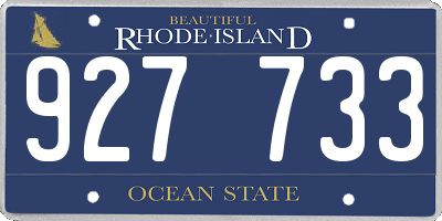RI license plate 927733