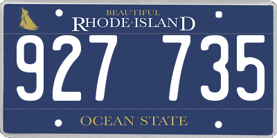 RI license plate 927735