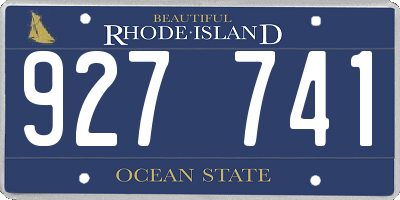 RI license plate 927741