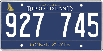 RI license plate 927745