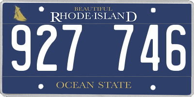 RI license plate 927746