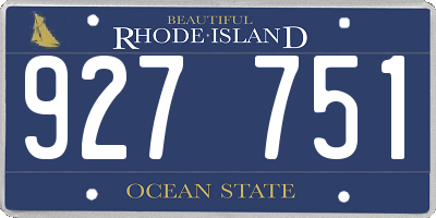 RI license plate 927751