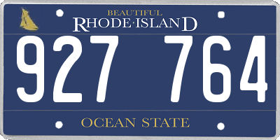 RI license plate 927764