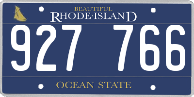 RI license plate 927766