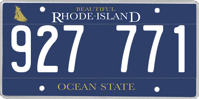 RI license plate 927771