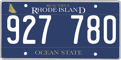 RI license plate 927780