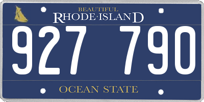 RI license plate 927790